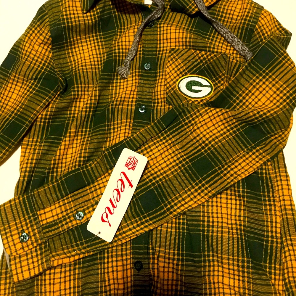 NWT NFL Women’s Small Green Bay Packers flannel